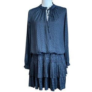 Current Air Los Angeles blue dress with micro pleated skirt medium